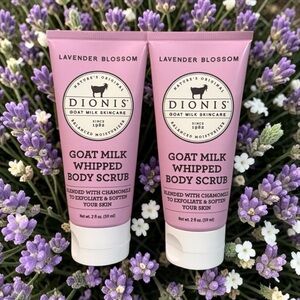 💜DIONIS💜Set of 2 Lavender Blossom Goat Milk Whipped Body Scrubs/NIP